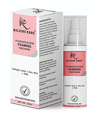 Relieve Care 1% Salicylic Acid Foaming Face Wash